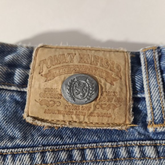 Vtg 90s Tommy Hilfiger Traditional Classic Denim Jeans Size 34 x 32 Made/USA - Picture 5 of 10